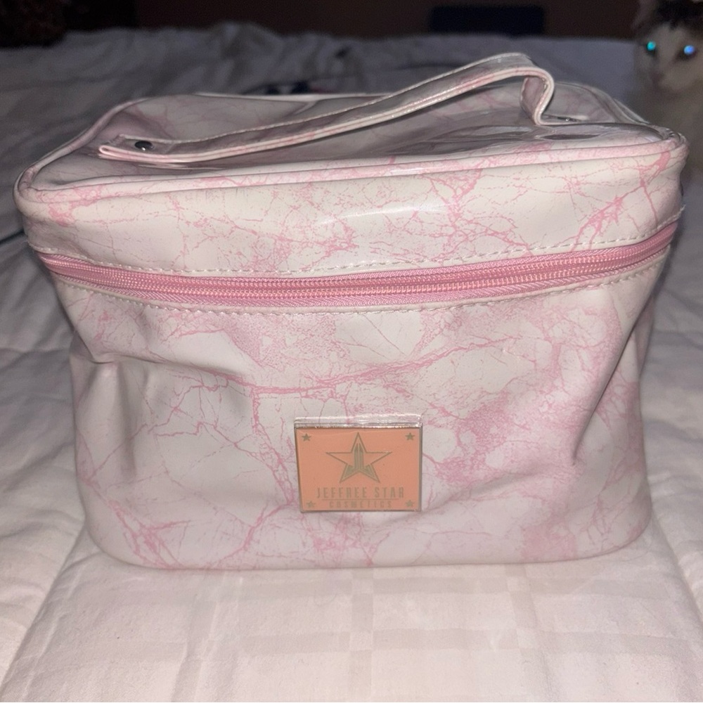 Jeffree Star Pink & White Marble Makeup Bag